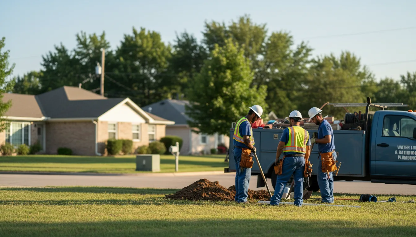 Residential water line and bathroom plumbing service in Baker, FL